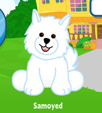 Webkinz Samoyed Virtual PET Adoption Code Only Messaged Webkinz White Dog Fluffy