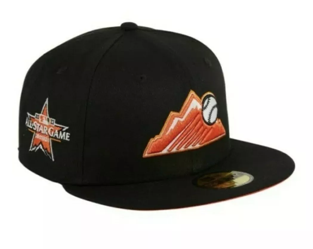 Hat Club - Colorado Rockies - Glow My God 7 1/2 - Black Orange New Era  59Fifty