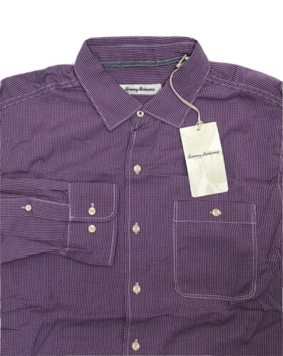 Tommy Bahama T320981 Men's The  Check L/S Shirt in Filtered Lilac, M - Picture 1 of 2