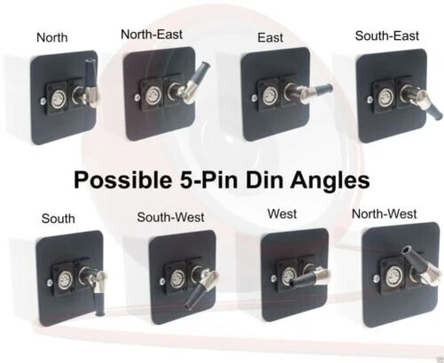 Угловой 5-контактный миди-провод Din. Кабель педальной панели, клавиатуры, синтезатора, ножного переключателя - Изображение 2 из 3