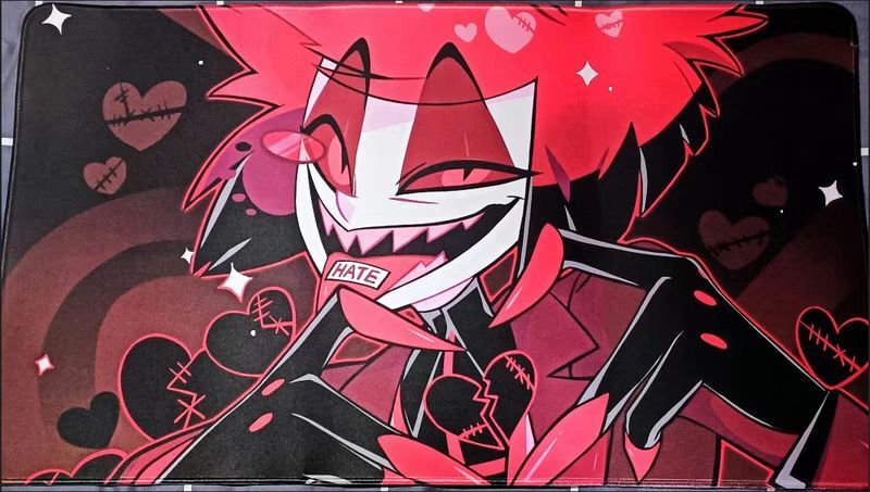 Hazbin Hotel Alastor Lucifer Game Desk Mouse Mat Mouse Pad Mat Pad