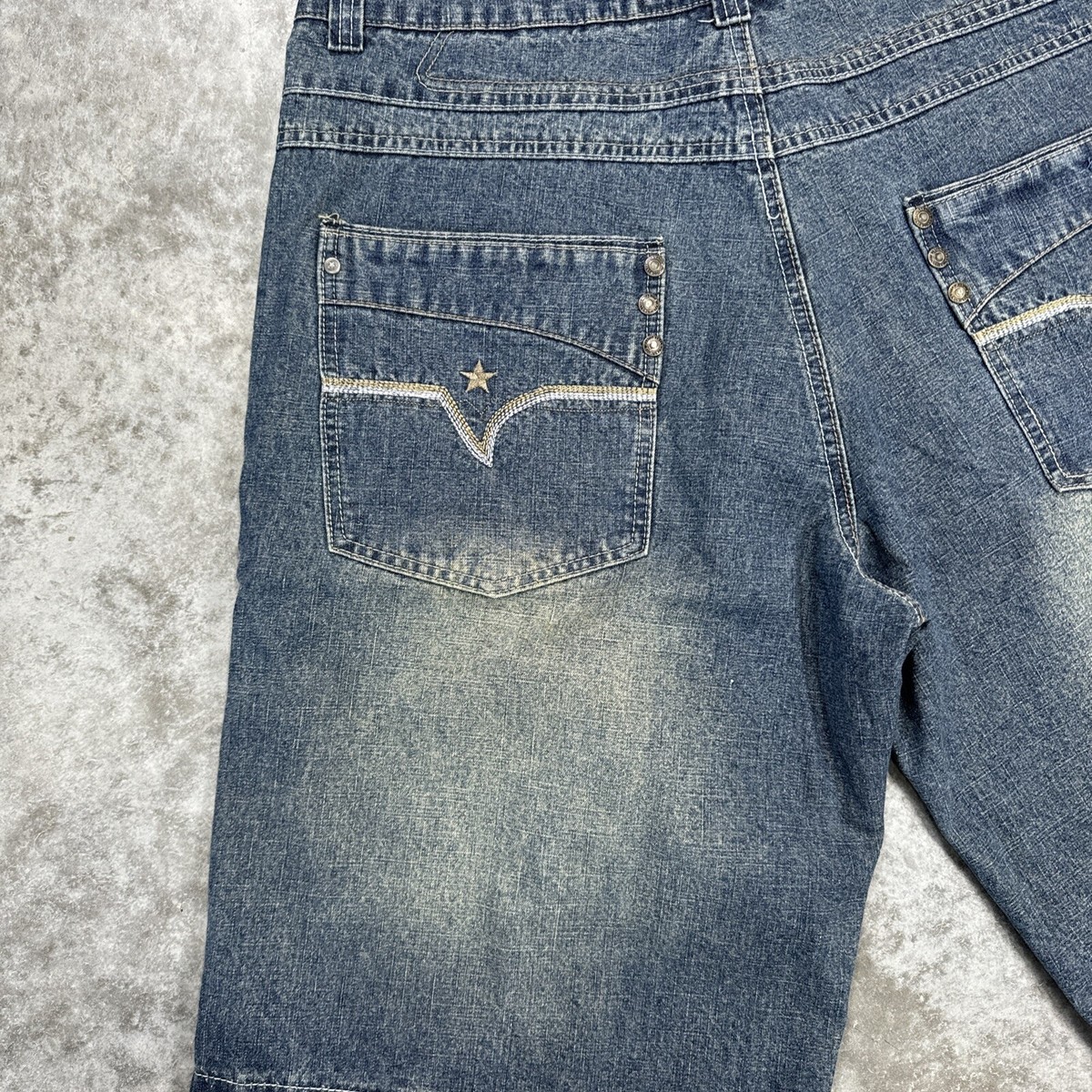 Vintage Y2K Raider Baggy Shorts mens 38 38x13 blue denim Vintage Y2K Raider Baggy Shorts mens 38 38x13 blue denim