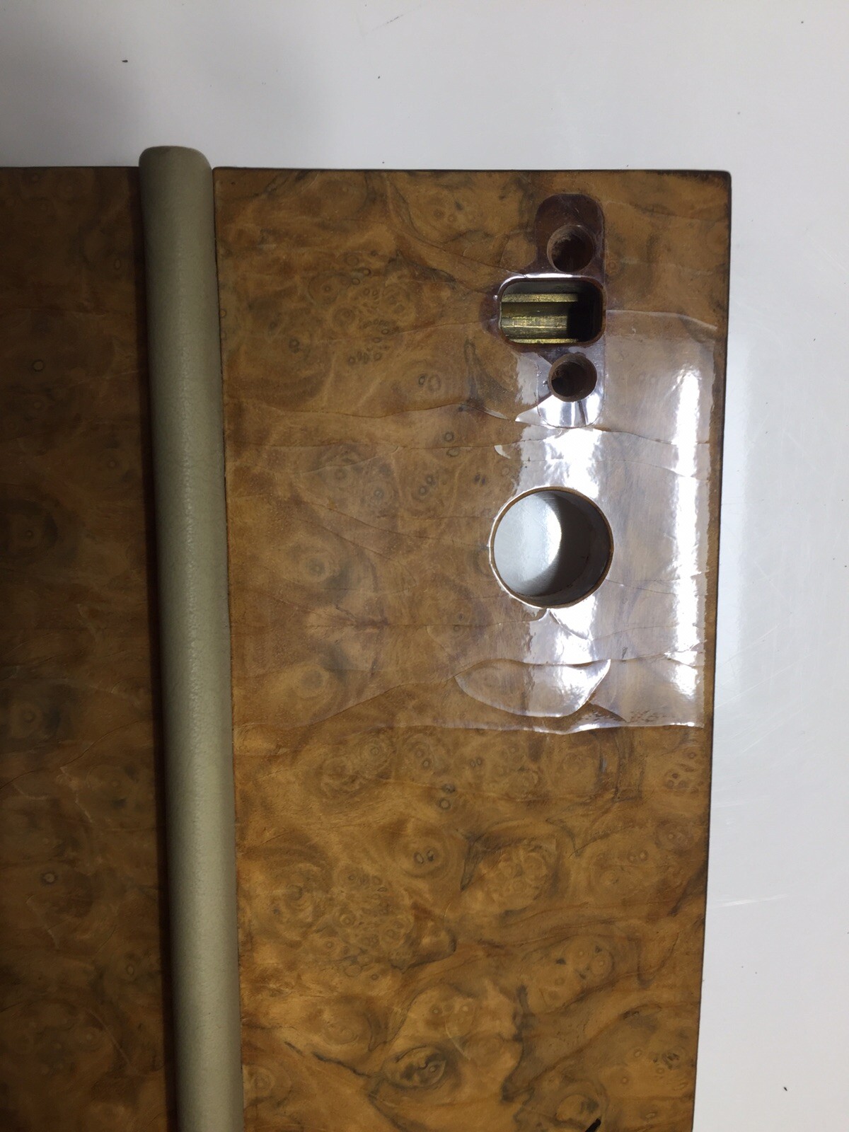 1986 Rolls Royce Bentley Silver Spur Glove Box Glovebox Door Wood