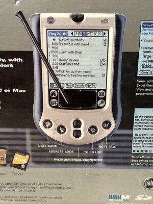 Palm M130 Handheld Personal Data Organizer PDA + Charger Base In