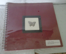 New - Scrapbooking Spiral Album - Burgundy with Butterfly - 10" x 10"