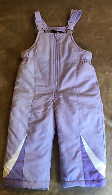 1 Madison Snow Pants Girls Size 2T Winter  Overalls Purple