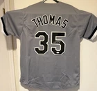 Frank Thomas Signed Chicago White Sox #35 Gray Baseball Jersey, JSA Auth
