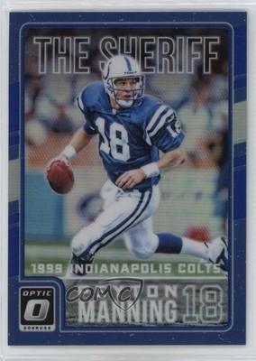 2016 Donruss Optic Peyton Manning Tribute Blue 99/149 Peyton Manning #2 HOF my8