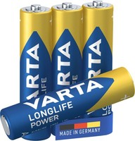 4 Varta Alkaline Batterie Longlife Power, Micro (AAA/LR03)