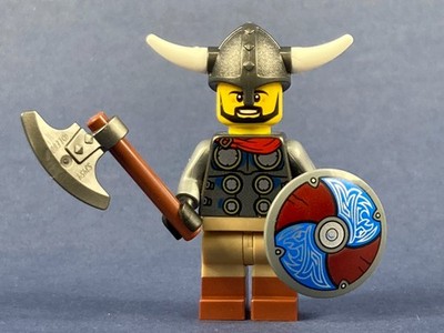 LEGO  Figur Wikinger Schild Axt Bart Helm Ritter 21343 7018 MOC #8