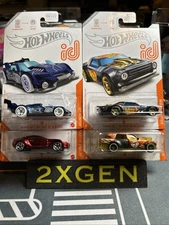 Hot Wheels ID Car Bundle TimeTaxi,GTHunter,Night Shifter, Aston Martin