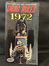 NHRA 1972 DRAG RULES  BOOKLET NATIONAL HOT ROD ASSOCIATION VINTAGE RACE CAR