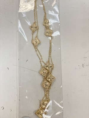 Four leaf clover gold necklace