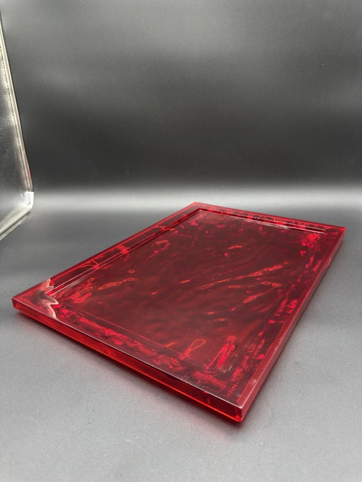 Dune Kartell Mario Bellini kleines rotes Tablett Teller Schale Made In Italy Vintage