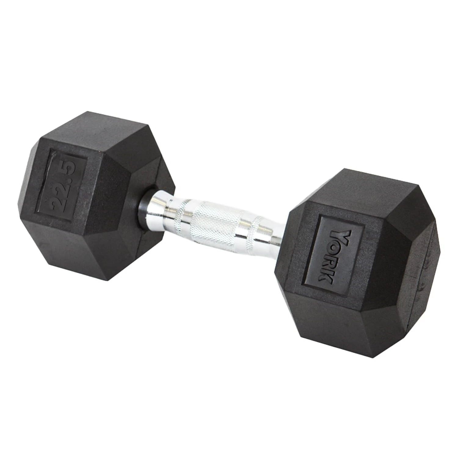 York Barbell Hex Dumbbell Set 22.5LB Rubber Coated Fixed Weight Dumbbells Pack 1