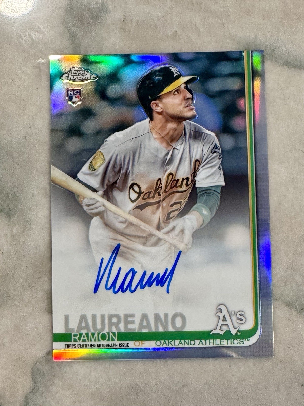 2019 Topps Chrome Rookie Auto Refractor /499 Ramon Laureano #RA-RL  RC Padres