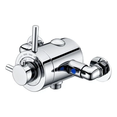 ENKI Modern Exposed Shower Mixer Valve Thermostatic Concentric Azure Bathroom Chrome