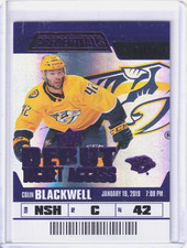 Colin Blackwell 2019-20 Upper Deck Credentials Debut Ticket Access Purple /10 87