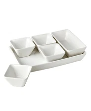 Denmark Tools for Cooks Rectangular 6 Pc. Serving Set - White