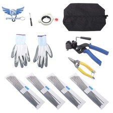 Stainless Steel Cable Tie Gun Kit, Includes 200 Pcs Cable Ties, 11.8 Inches