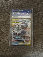 ACE 9 Blastoise & Piplup GX Cosmic Eclipse Tag Team- Sun and Moon Pokemon Card