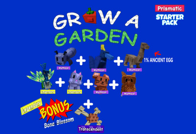 OP starter pack grow a garden pets mythical - legendary BONUS bone blossom - RBX