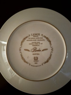 LENOX BOEHM Woodland Wildlife Limited Edition Plates #5 BEAVERS 1977