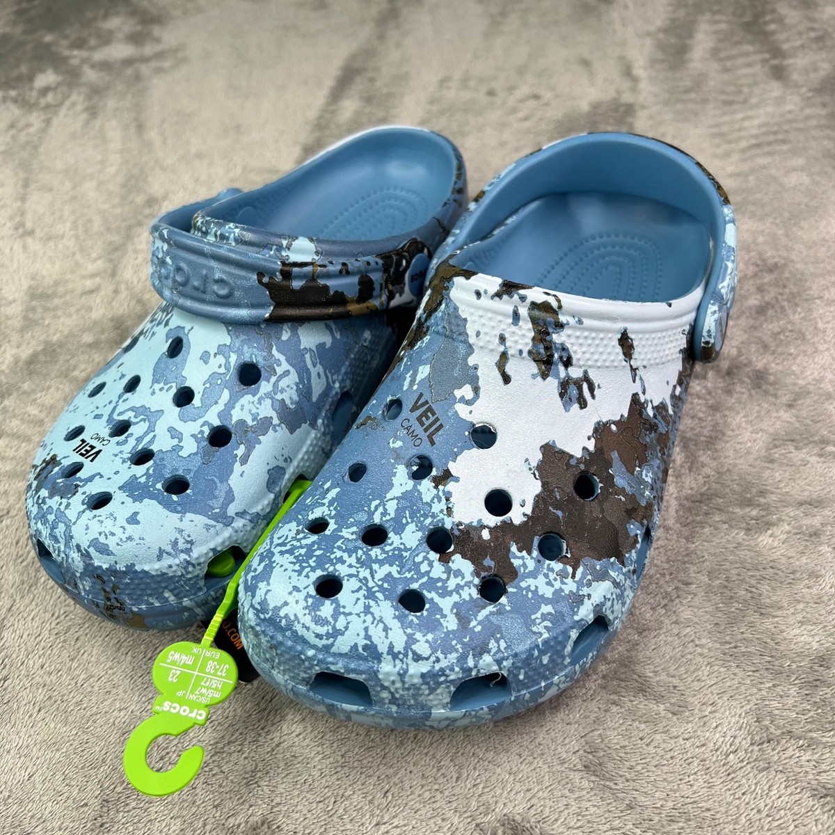 Clogs Mens Blue Camo Crocs Crocs Lite Stride Camo Crocs Literide