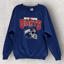 Vintage 80  s New York Giants Raglan Sweatshirt XL 24.5  x27.5  Made In USA  EUC