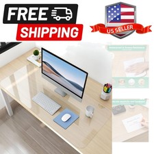 Clear Desk Mat Pad, 31.5"x15.7" Large Transparent Computer Desk Mat Plastic D...