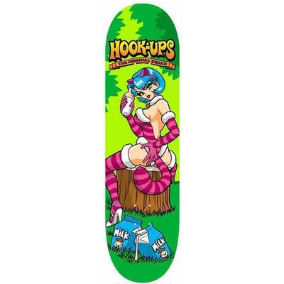 Hook Ups Skateboard Deck Cheshire Cat in Wonderland 8.5'' x 32.25''