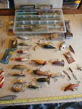 Vintage Tackle, Tackle Box, Heddon, Rapala, Collection, RARE, Old
