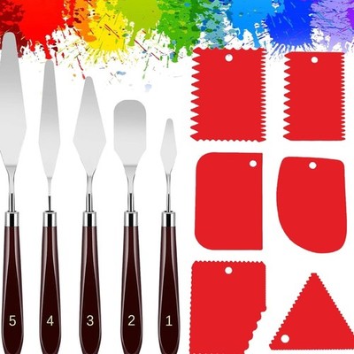 Palette Messer Set 11 Stück Strukturbeschichtung Spachtelmalmesser für Künstler
