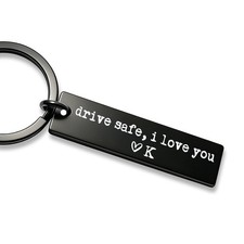 Drive Safe I Love You Keychain for Him, Personalized Gift for Boyfriend Husba...