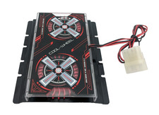 Evercool Desktop Gaming PC Hard Drive Cooler w/ Dual 50mm Ideal Cool-Wheel Fans