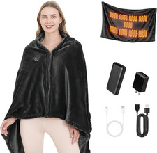 Cordless Heated Blanket, Heated Shawl with 20000Mah Power Bank, Cordless Portabl