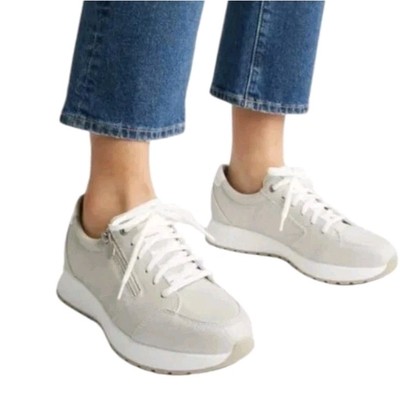 Munro Sutton Sneaker White Metallic Silver Combo