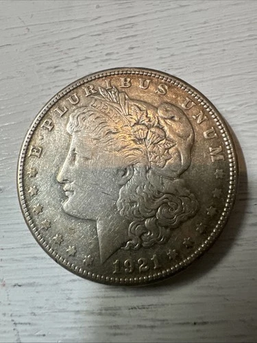 1921 Morgan Silver Dollar $1 Coin 0.9 Fineness Silver Uncertified Collectible