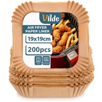Air Fryer Einlagen Backpapier HeißLuftfritteuse Quadratisch 19Cm 200Er Einweg