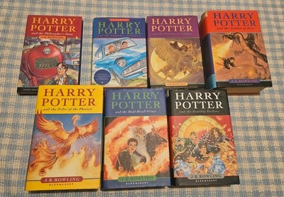 Harry Potter Complete Bloomsbury First Edition Hardback Book Set 1-7
