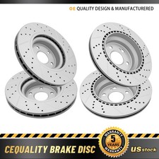 Front & Rear Drilled Brake Rotors for Mercedes-Benz GLK350 CLS550 E550 GLK250