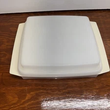 Vintage TUPPERWARE Deviled Egg Keeper Carrier Tray with 2 Egg Holders + Lid