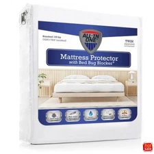 All-In-One Mattress Protector Cover with Zippered Bed Bug Blocker