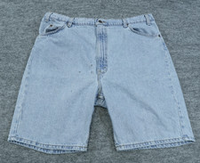 Vintage Levis Shorts Mens 38x8 Orange Tab Denim Distressed USA Jorts Bermuda 505