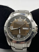 Men's Caravelle by Bulova Watch C8342119 Brown Dial New Battery 7”