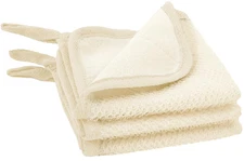 Exfoliating Washcloths 3-Pack 9.9"x9.9" Dual-Sided Face & Body Scrub Cream