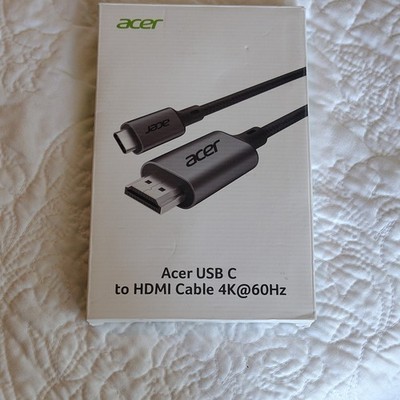 Acer OCB245 Braided Black 6ft USB-C Male to HDMI Cable 4K@60Hz 1:1