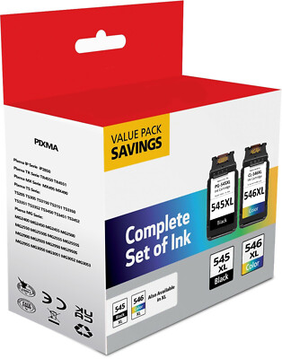 DRUCKER PATRONEN für Canon PG545 CL546XL Pixma MG 2450 2550  TS 3150 3350 3450..
