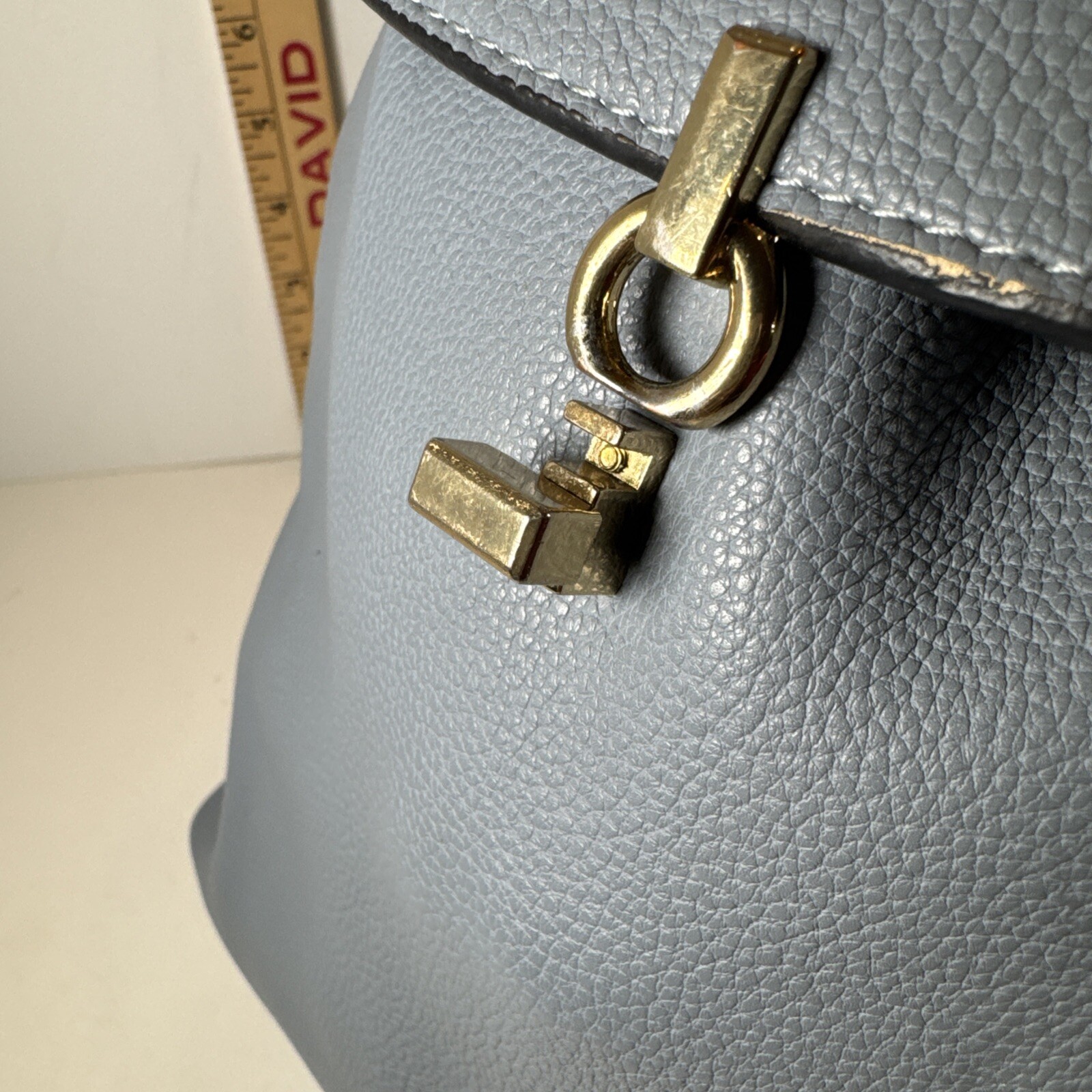 Topshop Periwinkle Blue Drawstring Backpack With … - image 5