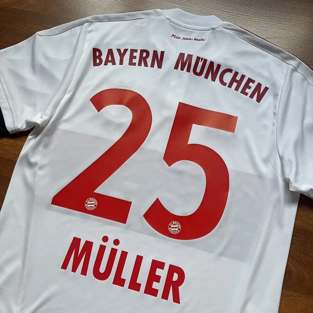 BAYERN MUNICH ADIDAS 2015/2016 SOCCER AWAY JERSEY #25 MULLER SIZE